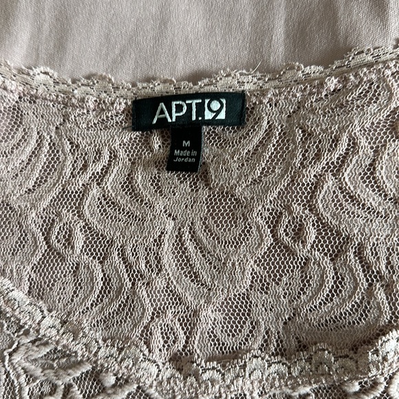 Apt. 9 Lace Top and Cami. Mauve or Rose Colored. Size Medium. - Picture 7 of 11